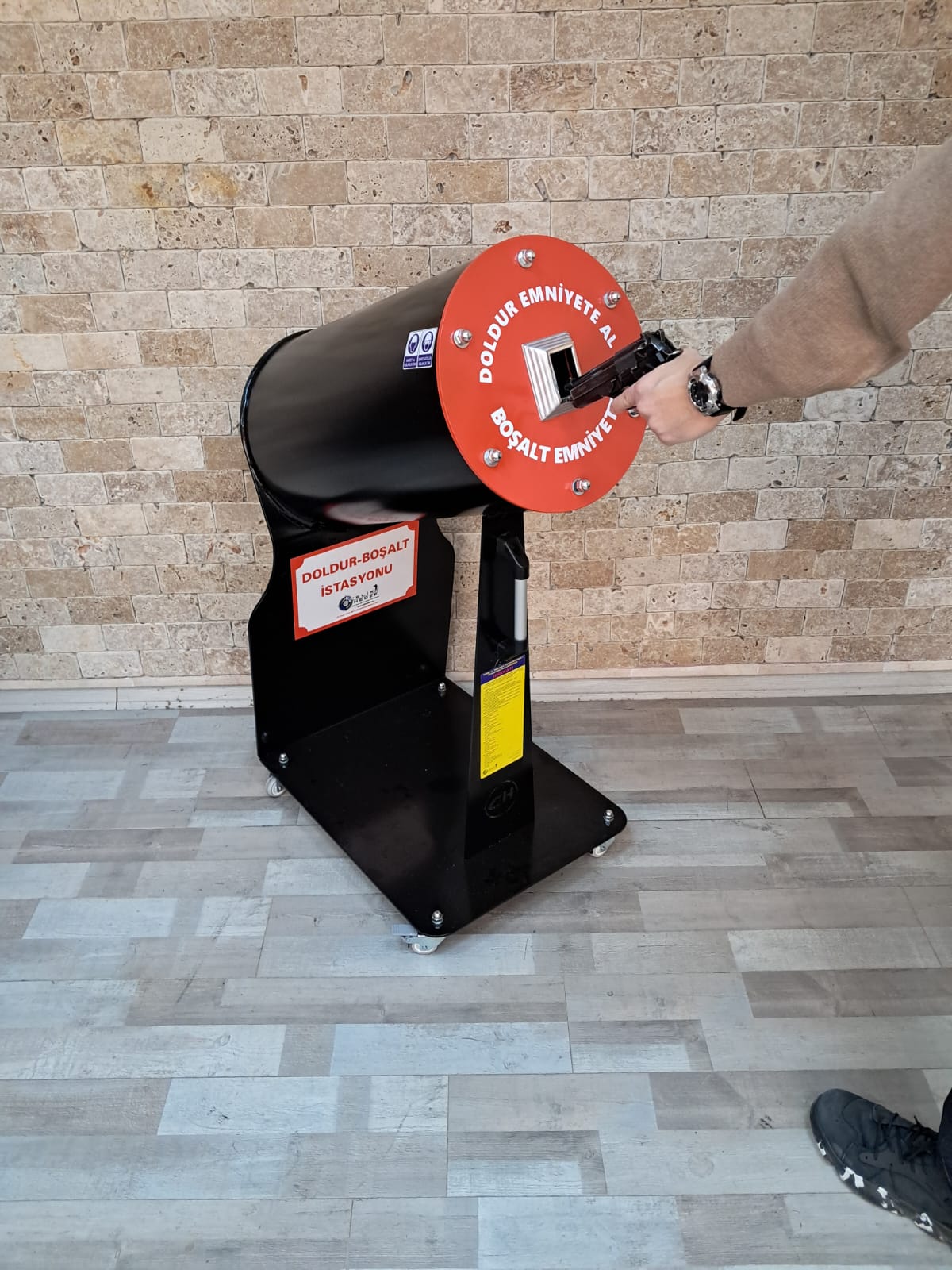 Direkli Silindir Tip Doldur Boşalt İstasyonu (Tabanca-Mp5 Hafif ve Ağır Makinalı Tüfek) Doldur Boşalt Varili