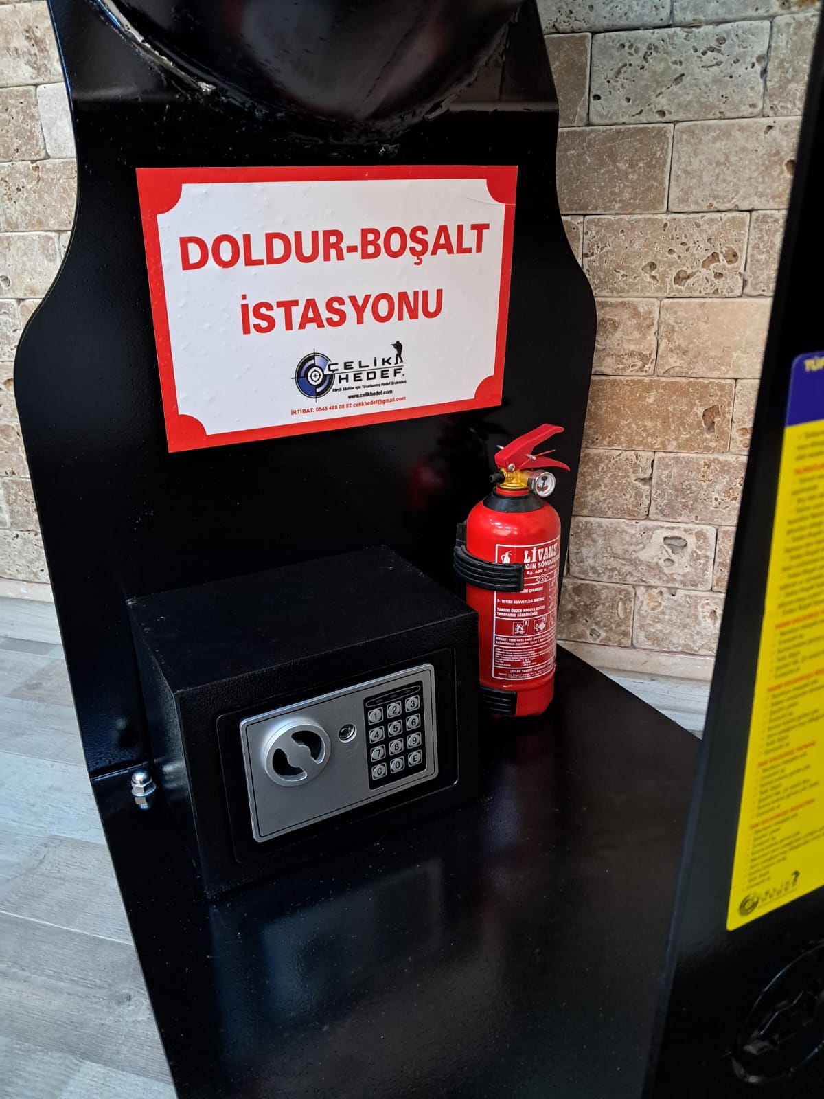 Direkli Silindir Çelik Kasa Tip Doldur Boşalt İstasyonu (Tabanca-Mp5 Hafif ve Ağır Makinalı Tüfek) Doldur Boşalt Varili