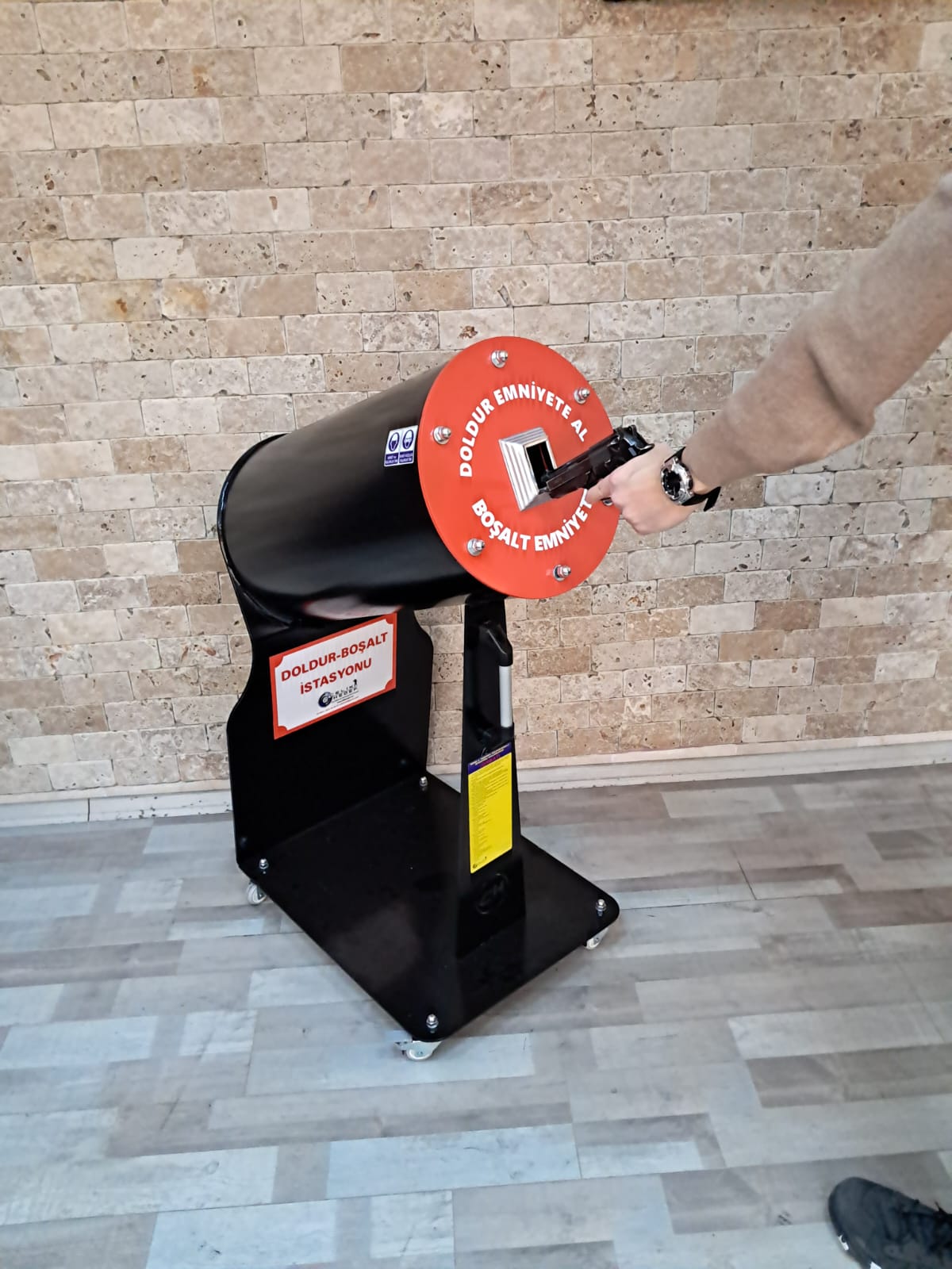 Direkli Silindir Tip Doldur Boşalt İstasyonu (Tabanca-Mp5 Hafif ve Ağır Makinalı Tüfek) Doldur Boşalt Varili